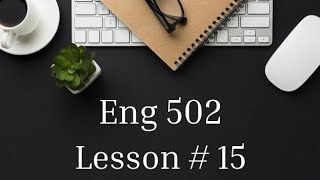 Eng 502 | Lesson # 15 | Syllables