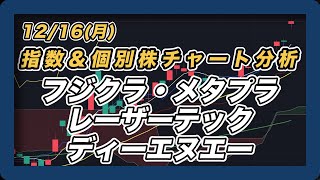 【ビットコイン高値更新！メタプラS高！指数＆個別株チャート分析】 フジクラ・レーザーテック・ディーエヌエー・メタプラネット