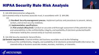 OCR Webinar: The HIPAA Security Rule Risk Analysis Requirement