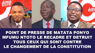 DELKAS : MFUMU NTOTO RECADRE MATATA PONYO ET CEUX QUI SONT CONTRE LE CHANGEMENT DE LA CONSTITUTION