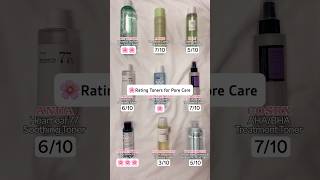 Rating Korean Toners for Pore care