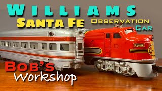 Williams Santa Fe Observation Passenger Car EBAY Repaired Restored Reassembled Aluminum Lionel F-3