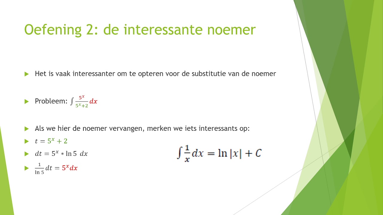 Integralen - Substitutie (3 Voorbeelden) - YouTube