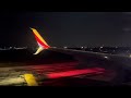 southwest b737 800 pushback taxi and takeoff austin