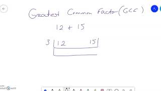 FInd the GCF of 12 and 15