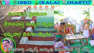 అంగరంగ వైభవంగా శ్రీకాళహస్తి ఈశ్వర స్వామి అమ్మవార్ల త్రిశూల స్నానం