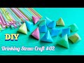 DIY Straw Craft (#02) | How to Make Samosa (Pyramid) From Drinking Straw