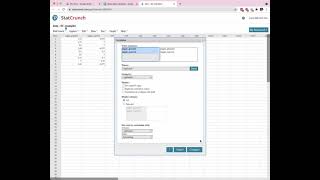 Computing a correlation with StatCrunch