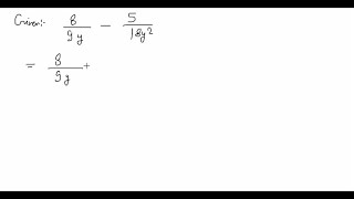 Perform the indicated operations. Simplify when possible 8/9 y-5/18 y^2