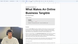 How To Make An Online Business Tangible