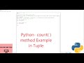 Python- count( ) method Example in Tuple