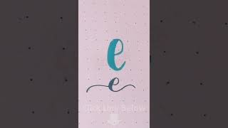 Handwriting | LETTERING - how to make the letter "e"