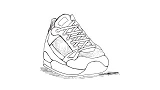 How to Draw a Running Shoe | Drawing of a Sport Shoe