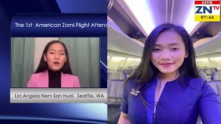 Lia Angela Huai, The first  American Zomi  Flight Attendant tawh Holimna