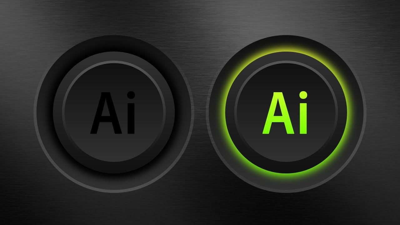 Illustrator Tutorial 3d Illuminated Buttons Youtube