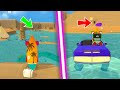 car running in water - super bear adventure | hoodie red bear with surfboard | pet Bird in desert