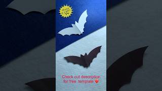 How to cut a perfect Halloween Bat #halloween #bats #papercraft #spooky