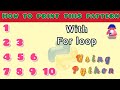 how to print patterns using for loop in python