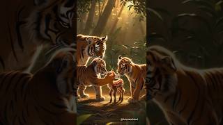 A Tigress and Her Adorable Cubs in the Wild! 🐯🐅❤️ #shorts #shortvideo #viralvideo #animation