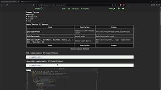 JavaScript Screen Capture API Record