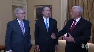 Pence, McConnell meet with Brett Kavanaugh