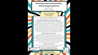 UWPHI Webinar for WCASA: Starting a new conversation about SV