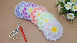 코바늘 예쁜 꽃수세미뜨기│코바늘 수세미 Crochet a Flower