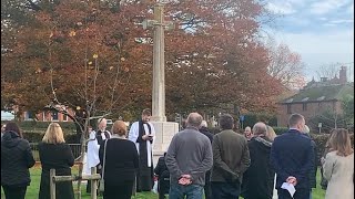Remembrance Service at The War Memorial Garden 2024 Ringwood Hampshire