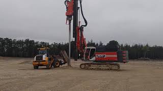 RTG RG19T Telescopic Leader Rig installing stone columns in Northants