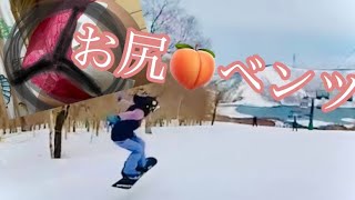 【かぐら】ウェーブJUMP⤴️ケツが３つに割れた🤣でも大丈夫〜🙋‍♀️田代エリアの雪❄️良きです♪