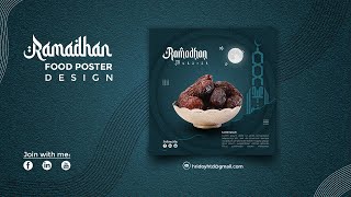 Ramadhan Food Poster Design l Ramadhan Poster Tutorial l Photoshop CC