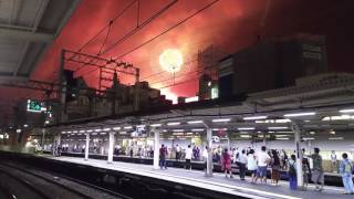 2017 淀川花火大会(十三駅ホームから)