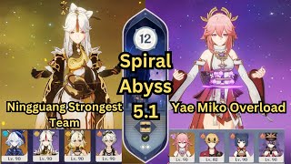 #ningguang Strongest Team & Yae Miko Overload |  #abyss | #genshinimpact  #genshin #原神