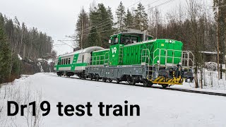 Dr19 2831 test train MV 10386 at Vaajakoski, Jyväskylä