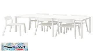 VANGSTA / JANINGE IKEA Table and 6 chairs white/white Review