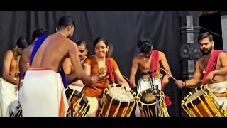 Rahitha krishnadhas thayambaka performance final part / women playing thayambaka