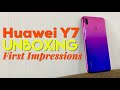 Huawei Y7 Unboxing (Aurora Purple), First Impressions