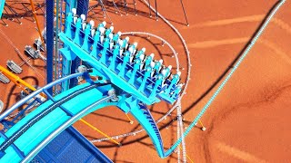I built a BIG DROP coaster for my out in space theme park.. (Planet Coaster)