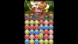 パズドラ【赤の丼龍　牛飯龍　超地獄級】勇将神・クリシュナPT ノーコン Sランク