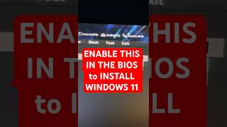 Enable This In Bios To Install Windows 11 Amd Intel Windows11 Windowstroubleshooting Pcbuild