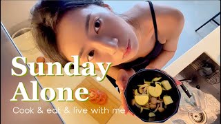 [live well scarlett] Sunday vlog, Dakgalbi mukbang \u0026 solo drinking, What I eat on a Sunday