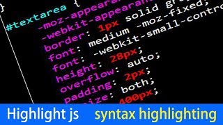highlight.js - syntax highlighting - in 5 minutes