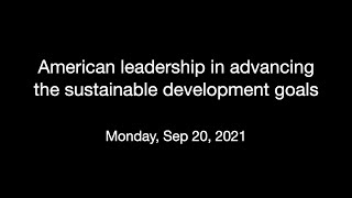 American leadership in advancing the sustainable development goals