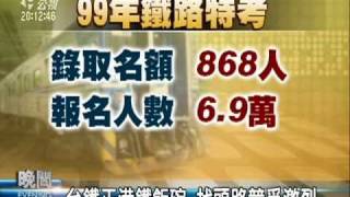 2010-06-26公視晚間新聞 (鐵路特考 7萬人爭8百台鐵鐵飯碗 )