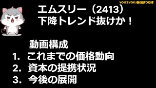 エムスリー(2413)、下降トレンド抜けか？ ,#株,#株式,#株価 ,#株式投資