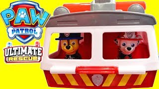 Paw Patrol ULTIMATE RESCUE Pups with NEW Firetruck Mission Save Adventure Bay!