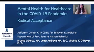 Radical Acceptance: Mental Health for Healthcare Providers in the COVID-19 Pandemic