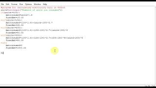 program for calculating electricity bill in Python