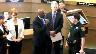 Commissioner berates deputy during award ceremony