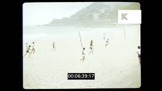 Football on Copacabana Beach, 1970s Rio de Janeiro, 35mm